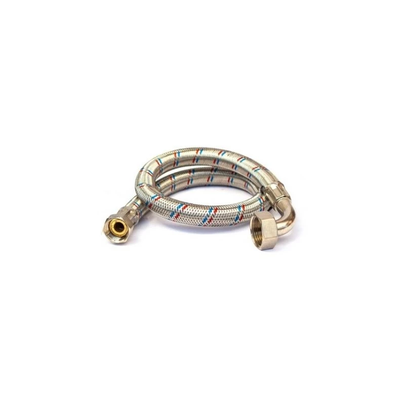 Flexibilis bekötőcső vízre 3/4" holl. könyök - 1/2" holl. - 30 cm, V4 pipás