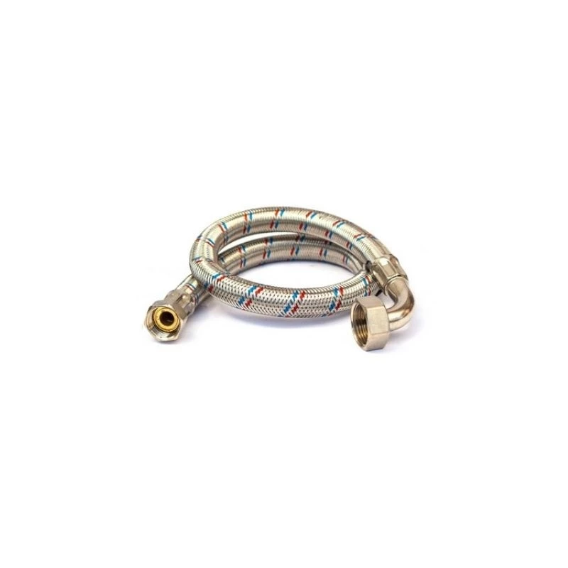 Flexibilis bekötőcső vízre 3/4" holl. könyök - 1/2" holl. - 60 cm, V4 pipás