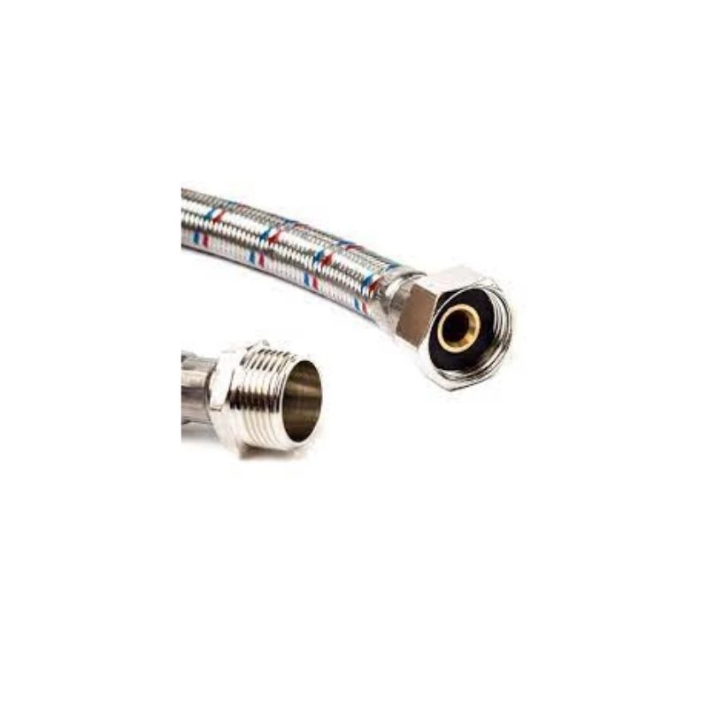 Flexibilis bekötőcső vízre 3/8" holl. - 3/8" KM - 100 cm (KB)