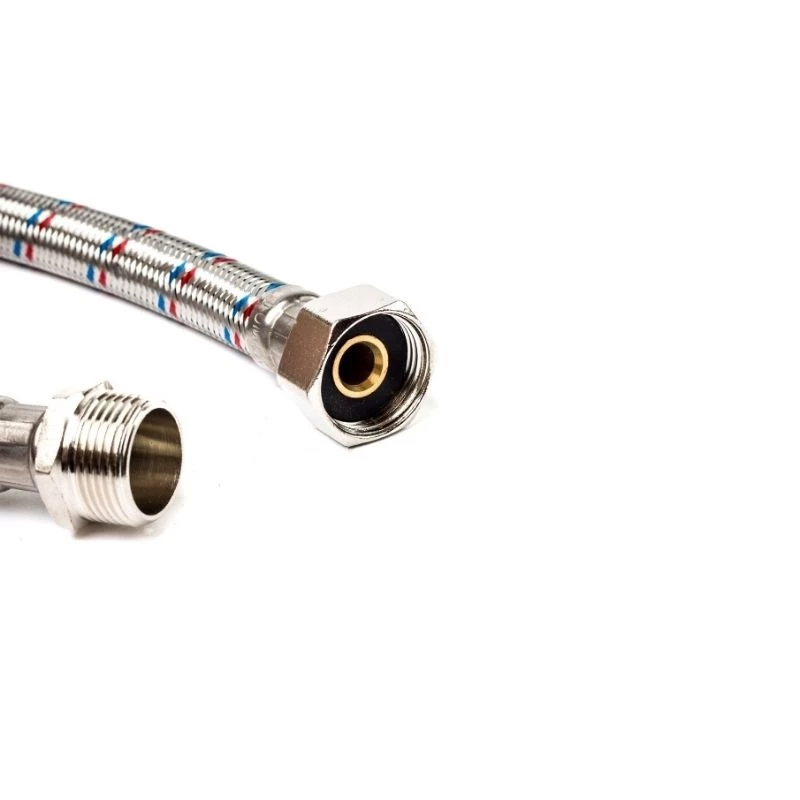 Flexibilis bekötőcső vízre, Technik Therm,  3/8" holl. - 3/8" KM - 30 cm (KB)