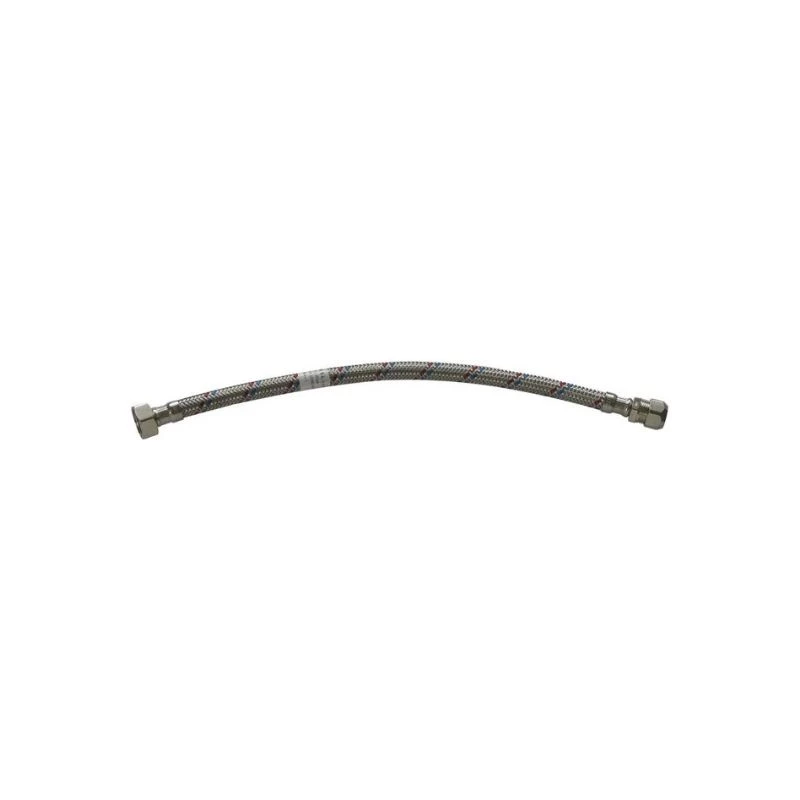 Flexibilis bekötőcső vízre, Technik Therm,  3/8" holl. - roppantógyűrű - 20 cm