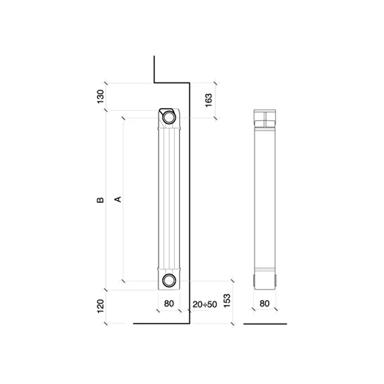 Fondital Garda Dual/80 - 900 alumínium radiátor - 9 tag