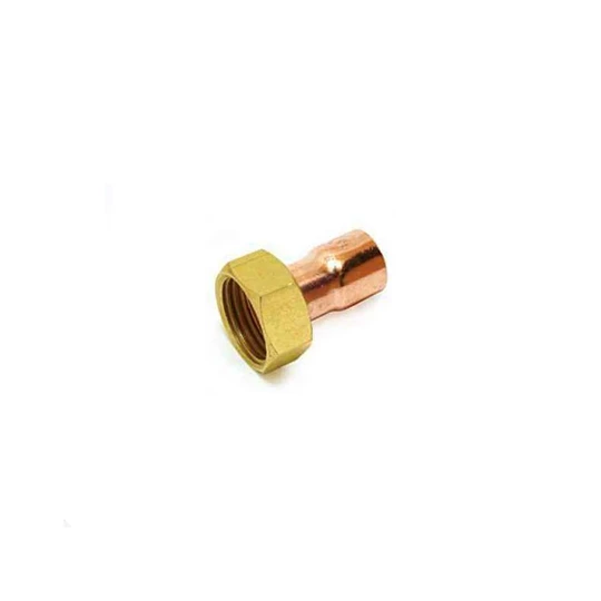 Forrasztható félhollander 15-1/2" réz egyenes