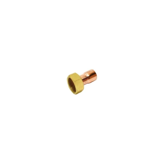 Forrasztható félhollander 18-1/2" réz egyenes