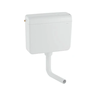 Geberit AP112 falon kívüli WC tartály, öblítés-stop funkciós öblítés, oldalsó/hátsó középső vízcsatl., alpin fehér