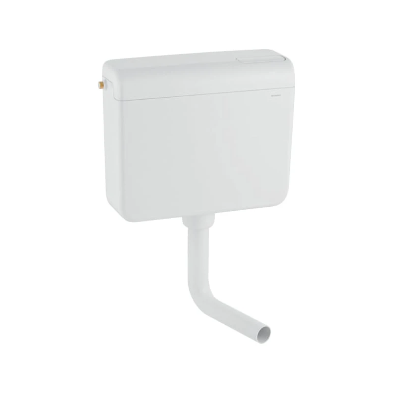 Geberit AP112 falon kívüli WC tartály, öblítés-stop funkciós öblítés, oldalsó/hátsó középső vízcsatl., alpin fehér
