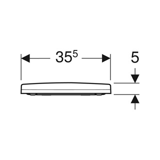 Geberit Acanto WC-ülőke, lecsapódásgátlós, rögzítés felülről