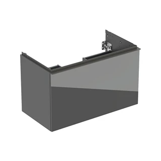 Geberit Acanto alsó szekrény mosdóhoz egy fiókkal és egy belső fiókkal, 90 cm mosdóhoz, test: láva / matt bevonat