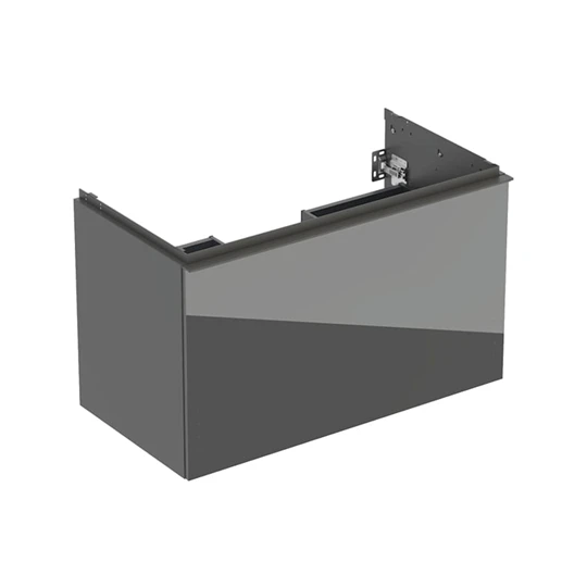 Geberit Acanto alsó szekrény mosdóhoz egy fiókkal és egy belső fiókkal, 90 cm mosdóhoz, test: láva / matt bevonat
