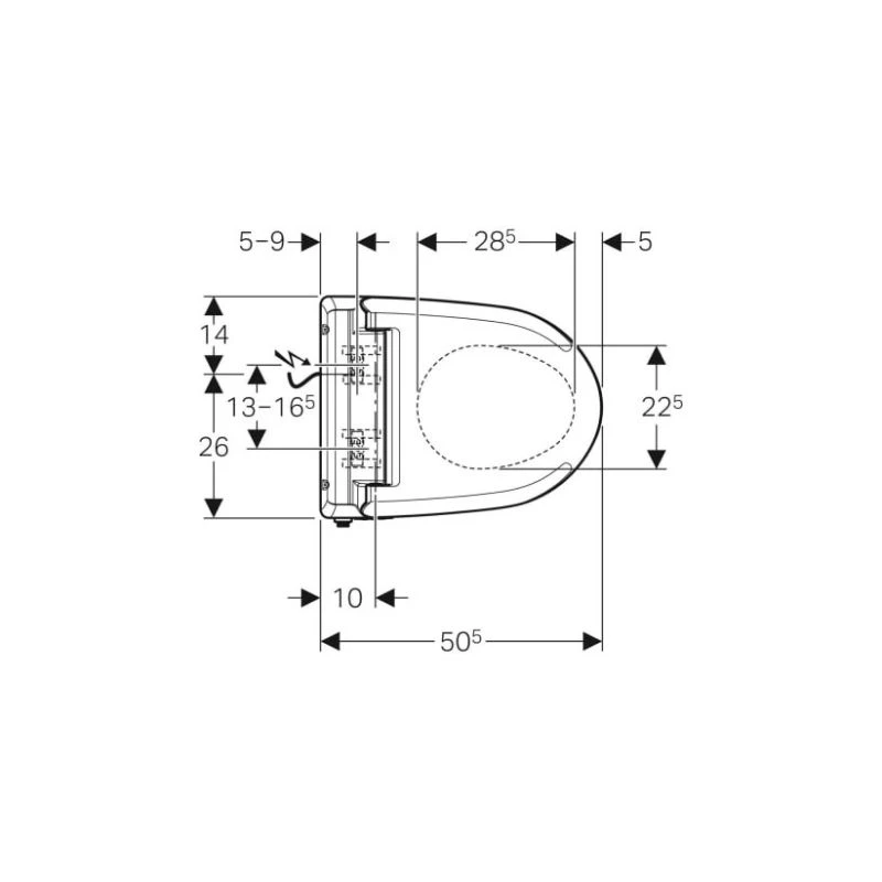 Geberit AquaClean 4000 WC szett, WC kerámiára szerelhető berendezés fali WC-vel: Alpin fehér