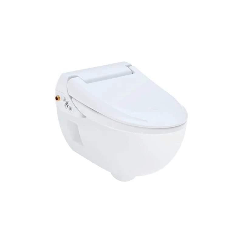 Geberit AquaClean 4000 WC szett, WC kerámiára szerelhető berendezés fali WC-vel: Alpin fehér