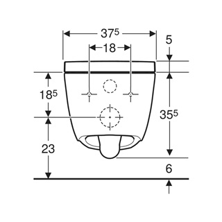 Geberit AquaClean Alba komplett higiéniai berendezés, fali WC: fehér / KeraTect , design takarólap fehér