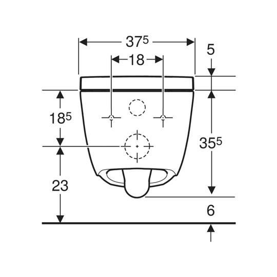 Geberit AquaClean Alba komplett higiéniai berendezés, fali WC: fehér / KeraTect , design takarólap fehér