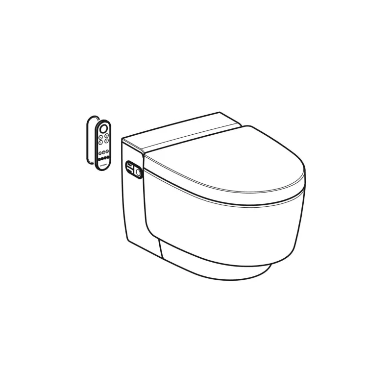 Geberit AquaClean Mera Classic komplett higiéniai berendezés, fali WC csésze: Fényes króm