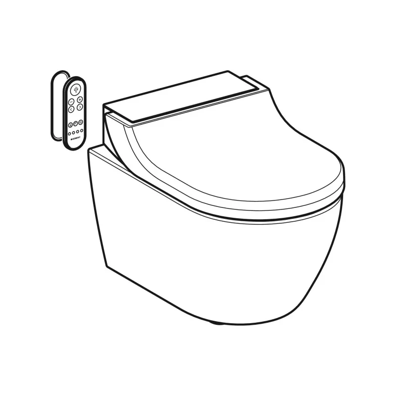 Geberit AquaClean Tuma Comfort komplett higiéniai berendezés fali WC csésze: Alpin fehér