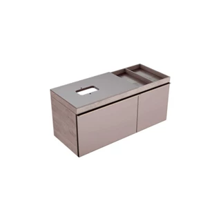 Geberit Citterio alsó szekrény pultra ültethető mosdóhoz, két fiókkal és pakolófelülettel, 118.4x54.3x50.4cm, fürdőszoba