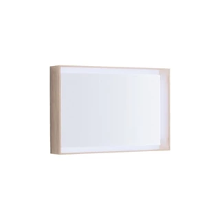 Geberit Citterio tükör világítással, 118,4 x 58,4 x 14 cm, 28 W, tóp színű üveg/ tölgy bézs színű faerezetes melamin