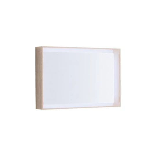 Geberit Citterio tükör világítással, 118,4 x 58,4 x 14 cm, 28 W, tóp színű üveg/ tölgy bézs színű faerezetes melamin