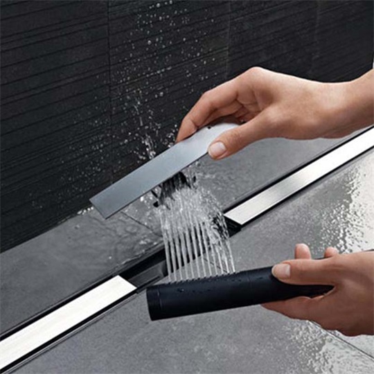 Geberit CleanLine20 rozsdamentes zuhanyfolyóka, fekete/szálcsiszolt, 30-90 cm