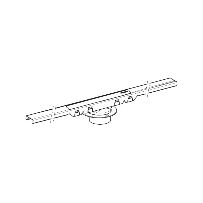 Geberit CleanLine50 zuhanyfolyóka, L=30-130cm, feketekróm / fényezett, bevonattal ellátott, feketekróm / szálcsiszolt