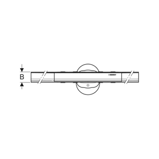 Geberit CleanLine50 zuhanyfolyóka, L=30-130cm, feketekróm / szálcsiszolt