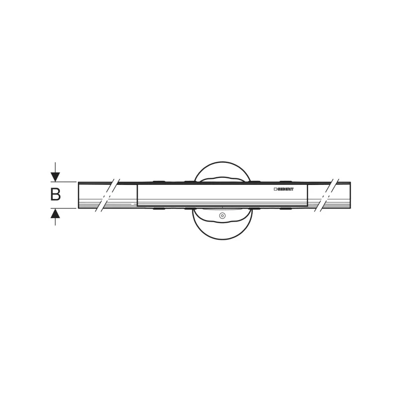 Geberit CleanLine50 zuhanyfolyóka, L=30-130cm, feketekróm / szálcsiszolt
