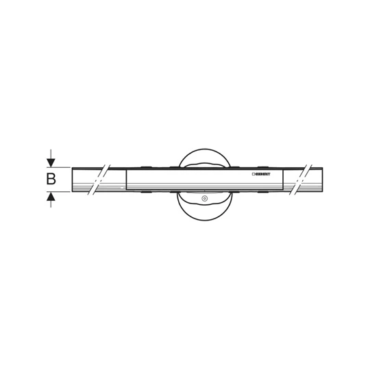 Geberit CleanLine50 zuhanyfolyóka, L=30-130cm, feketekróm / szálcsiszolt