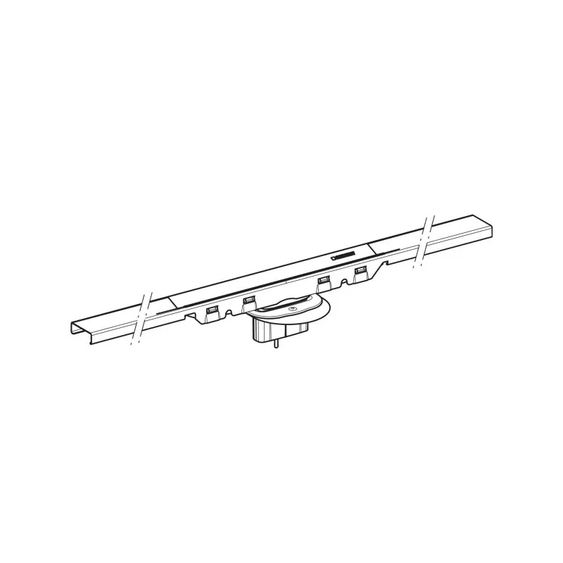 Geberit CleanLine50 zuhanyfolyóka, L=30-90cm, feketekróm / szálcsiszolt