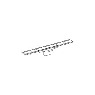 Geberit CleanLine60 rozsdamentes zuhanyfolyóka acél bevonattal/fekete, korrózióálló szálcsiszolt acél, 30-130 cm