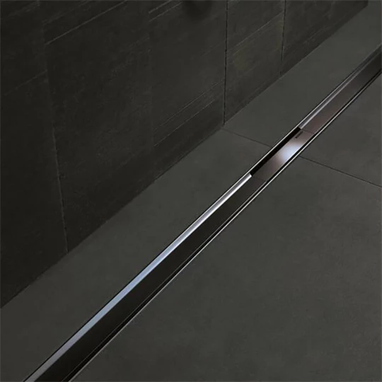 Geberit CleanLine80 zuhanyfolyóka, feketekróm/polírozott, easy-to-clean bevonattal, 30-130 cm