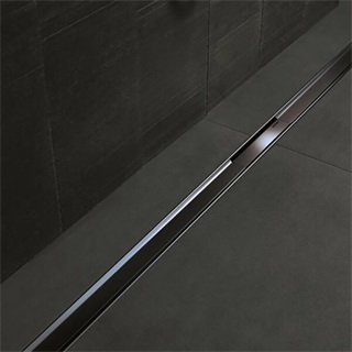 Geberit CleanLine80 zuhanyfolyóka, feketekróm/polírozott, easy-to-clean bevonattal, 30-130 cm