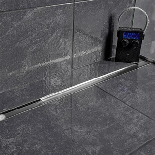 Geberit CleanLine80 zuhanyfolyóka, szálcsiszolt rozsdamentes acél/polírozott, easy-to-clean bevonattal, 30-130 cm