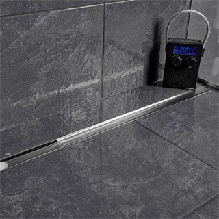 Geberit CleanLine80 zuhanyfolyóka, szálcsiszolt rozsdamentes acél/polírozott, easy-to-clean bevonattal, 30-90 cm