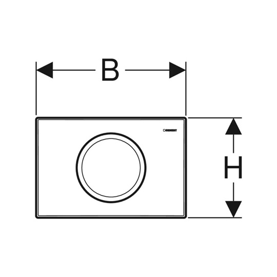 Geberit Delta11 működtetőlap, öblítés-stop működtetésű: Fényes króm
