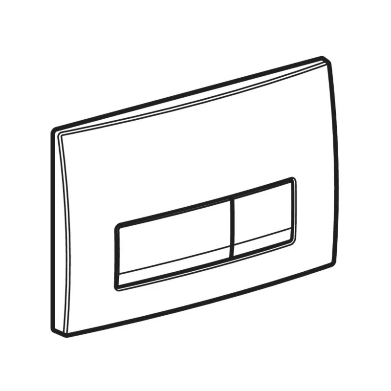 Geberit Delta50 működtetőlap, 2 mennyiséges öblítéshez:matt fekete