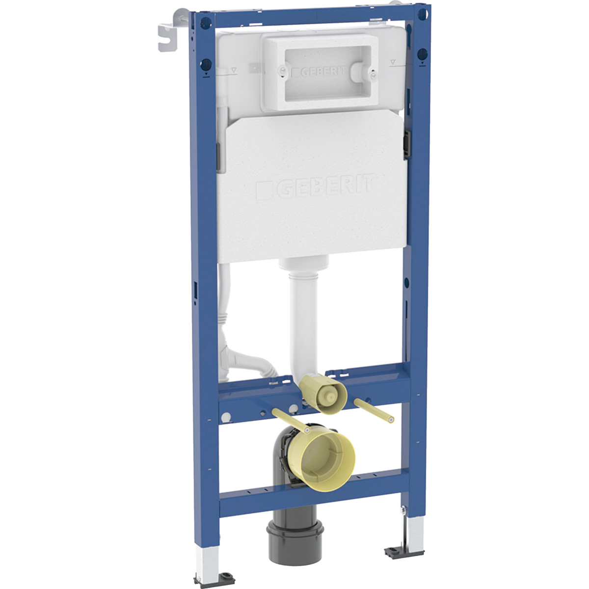 Geberit DuofixBasic fali WC-szerelőelem, 112 cm, Delta 12 cm-es falsík alatti öblítőtartállyal,fals.előtti szerelőkészl.