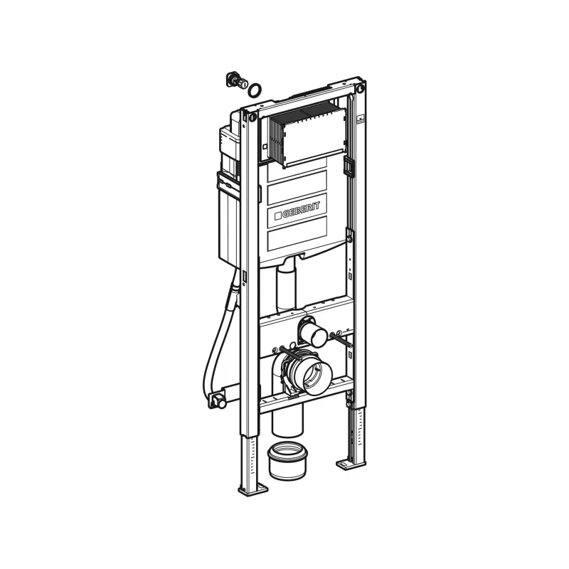 Geberit Duofix fali WC szerelőelem, 112 cm, Sigma 12 cm-es falsík alatti WC tartály, akadálymentes