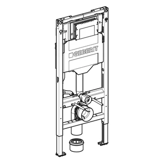 Geberit Duofix fali WC szerelőelem, 112 cm, Sigma 12 cm-es falsík alatti öblítőtartállyal , fali wc-khez