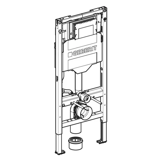 Geberit Duofix fali WC szerelőelem, 112 cm, Sigma 12 cm-es falsík alatti öblítőtartállyal , fali wc-khez