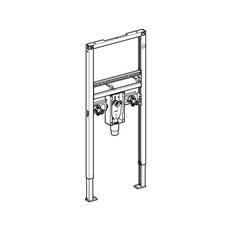 Geberit Duofix mosdó szerelőelem, 112 cm, álló csaptelephez, falsík alatti szifonnal