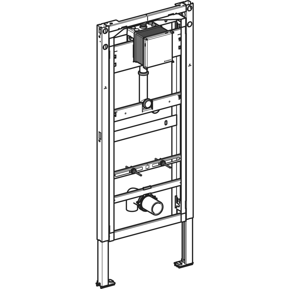 Geberit Duofix vizelde elem, 130 cm, univerzális, Basic vizeldevezérléshez