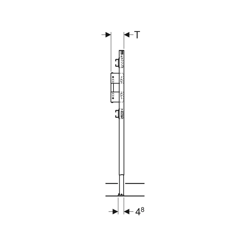 Geberit Duofix zuhany és kád elem, 98–112 cm, falsík alatti fali csaptelephez