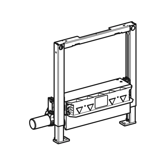 Geberit Duofix zuhanyelem, 50 cm, falsík alatti összefolyóval, falsík előtti csapt., az összefolyónál 90–200 mm esztrich