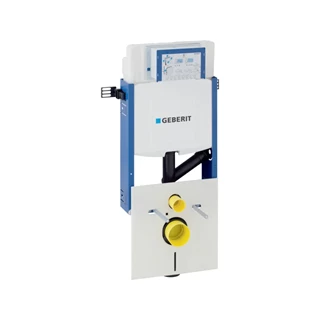 Geberit Kombifix fali WC szerelőelem, 108 cm, Sigma 12 cm-es falsík alatti WC tartály, csatl.csonk szagelszíváshoz