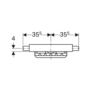 Geberit Kombifix zuhanyelem, falsík alatti összefolyóval, az összefolyónál 90–200 mm esztrichmagassághoz