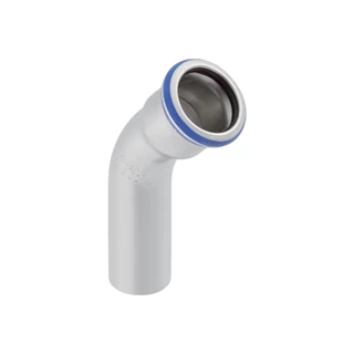 Geberit Mapress rozsdamentes acél ívidom betoló csővéggel: 45°, KB d=28mm