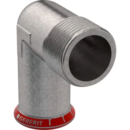 Geberit Mapress szénacél 90°-os külső menetes könyök: d=28mm, R=1"