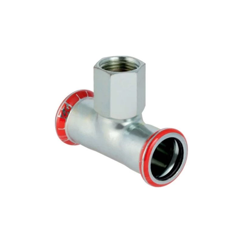 Geberit Mapress szénacél belső menetes T-idom: d=22mm, Rp=1/2", d1=22mm