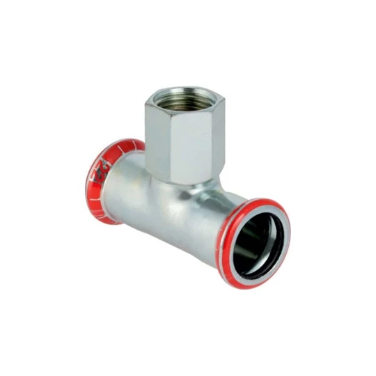 Geberit Mapress szénacél belső menetes T-idom: d=88.9mm, Rp=3/4", d1=88.9mm