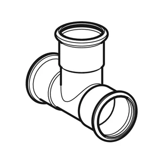 Geberit Mapress szénacél egál T-idom: d=88.9mm